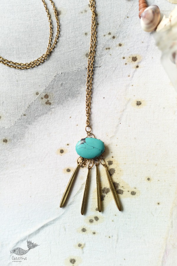 shop Chain With Teal Designer Dangler