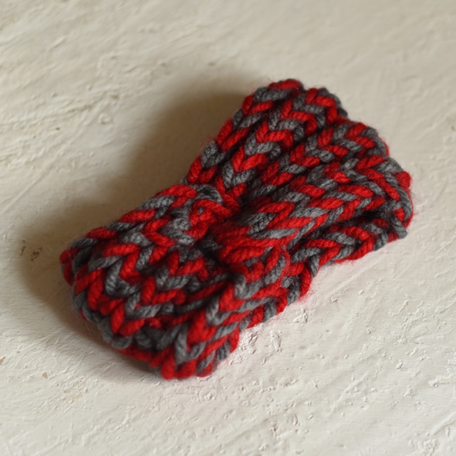 shop Hand Knitted - Woolen Socks With Hair Band - For Girls Grey & Red