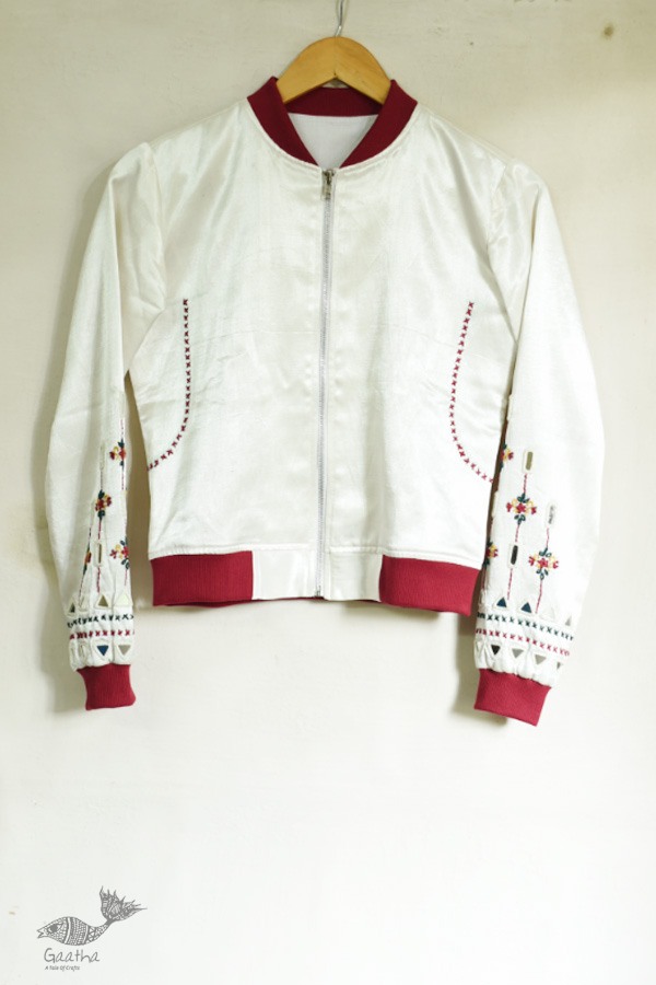 shop Hand Embroidered Mashru Jacket