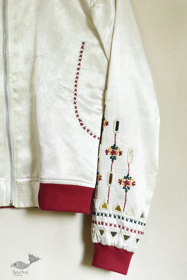 shop Hand Embroidered Mashru Jacket