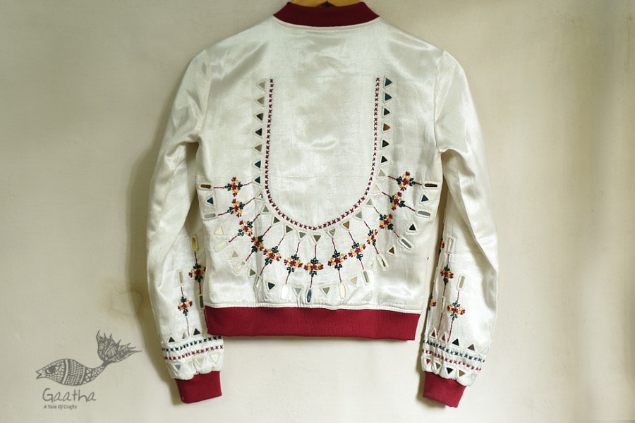 shop Hand Embroidered Mashru Jacket