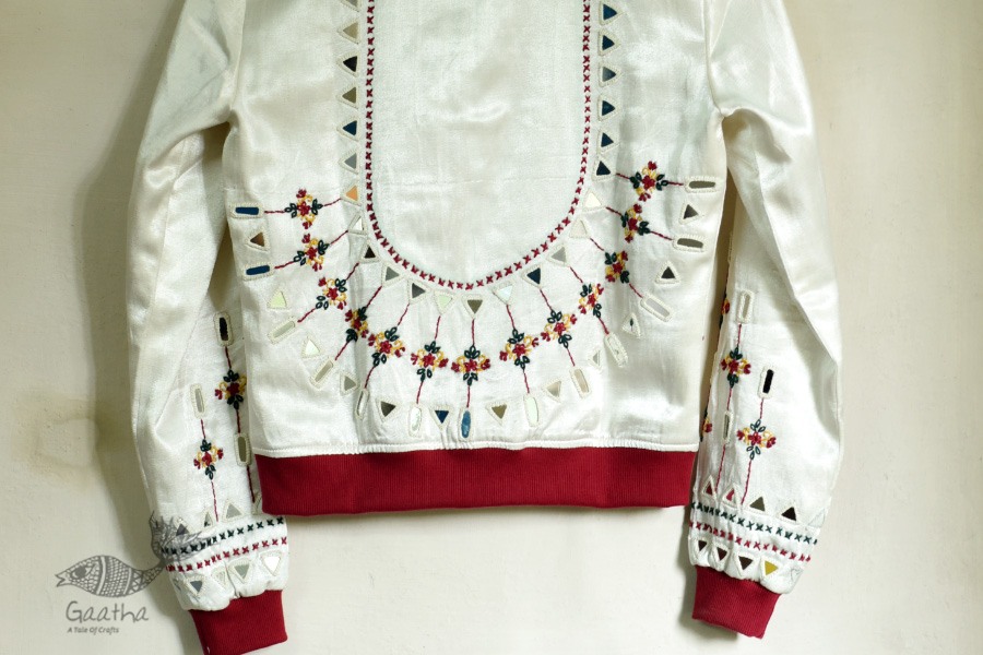 shop Hand Embroidered Mashru Jacket