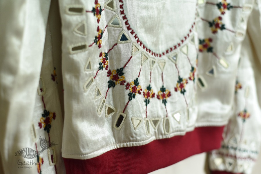 shop Hand Embroidered Mashru Jacket