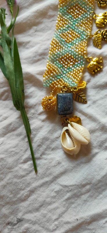 shop handmade Designer Bead & Gemstone Bracelet - Light Green