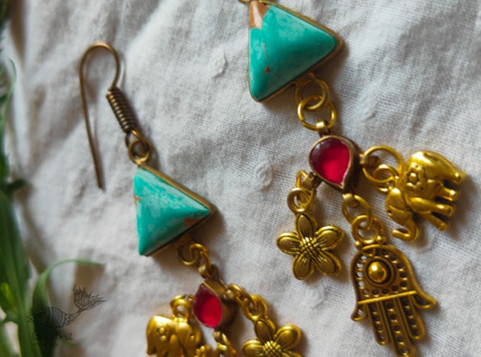 shop handmade Turquoise stone earring