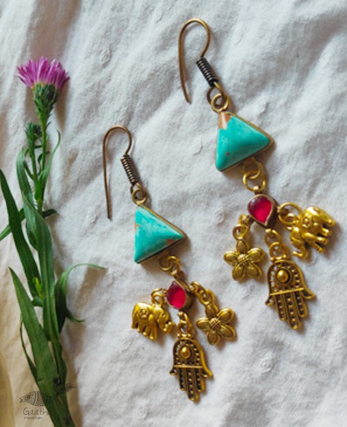 shop handmade Turquoise stone earring