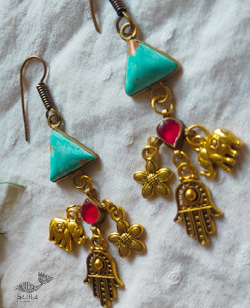 shop handmade Turquoise stone earring