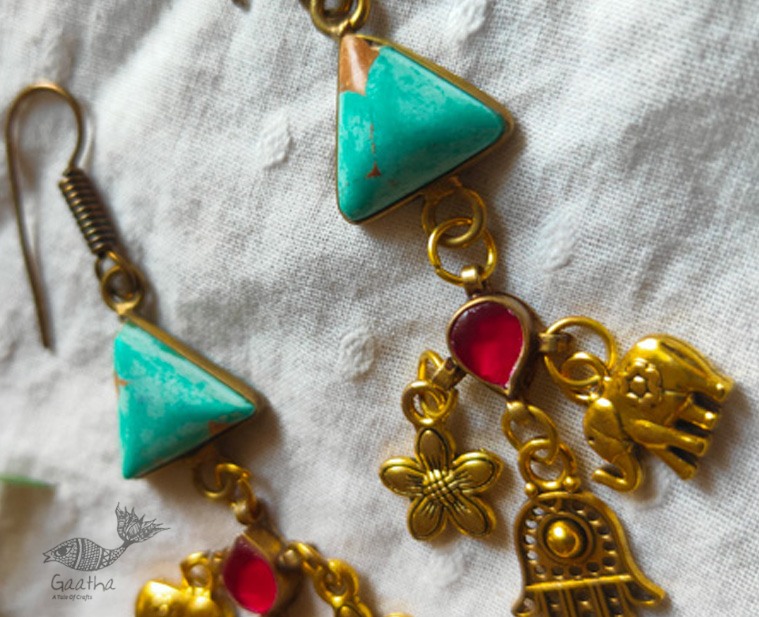 shop handmade Turquoise stone earring