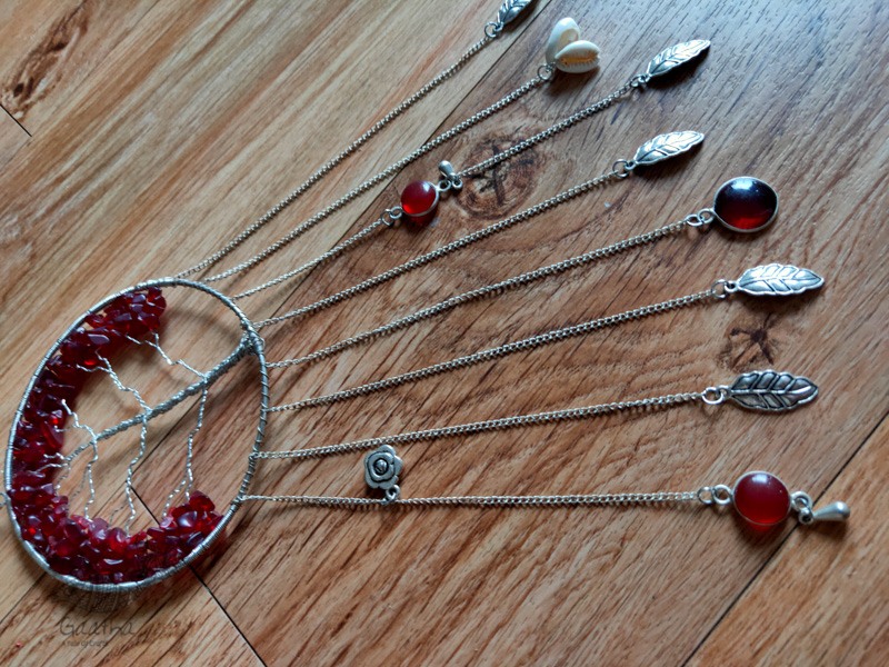 shop handmade stone and metal dream catcher - hangings