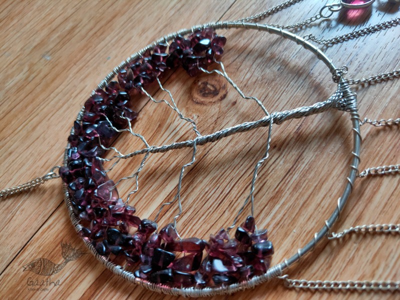 shop handmade stone and metal dream catcher - hangings