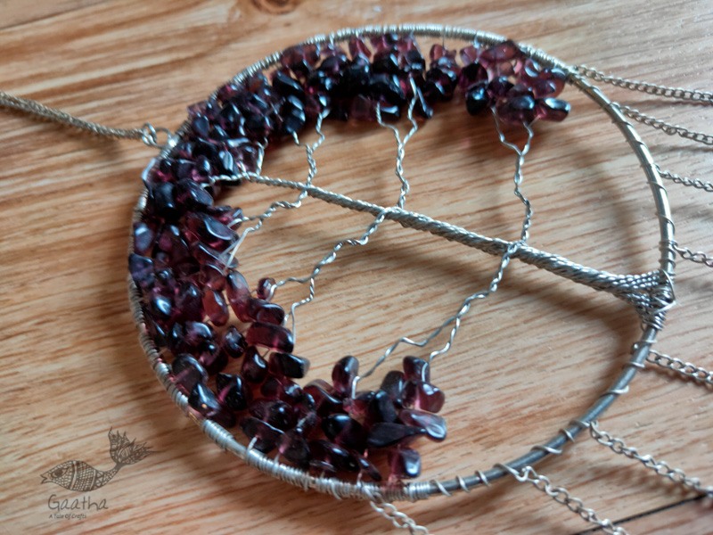 shop handmade stone and metal dream catcher - hangings