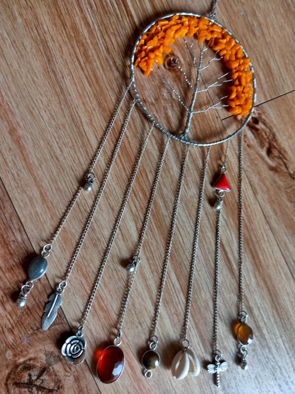 shop handmade stone and metal dream catcher - hangings