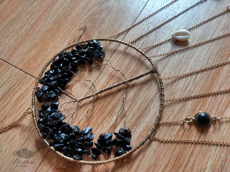 shop handmade stone and metal dream catcher - hangings