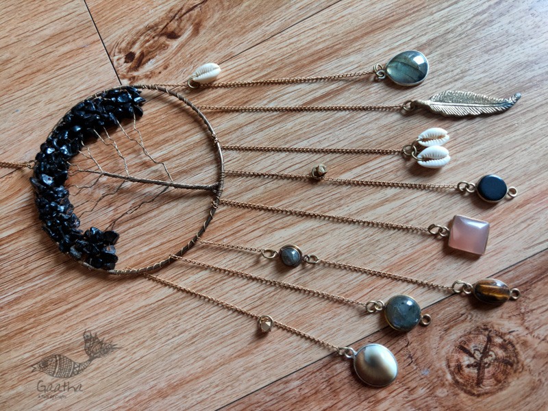 shop handmade stone and metal dream catcher - hangings