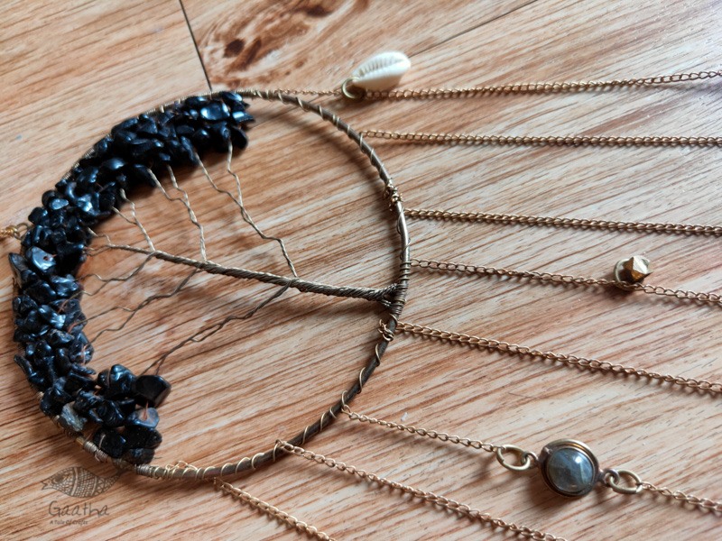 shop handmade stone and metal dream catcher - hangings