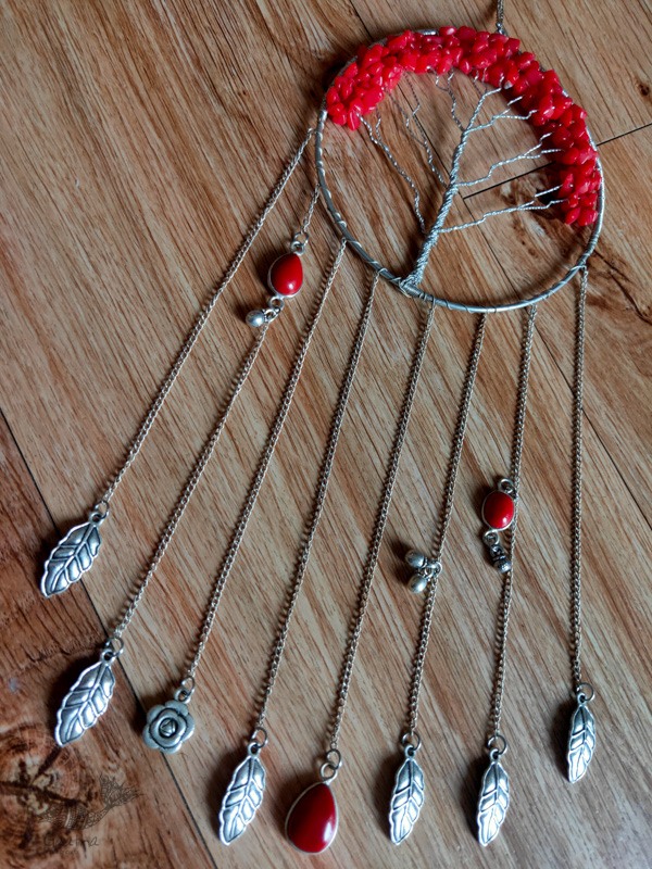 shop handmade stone and metal dream catcher - hangings