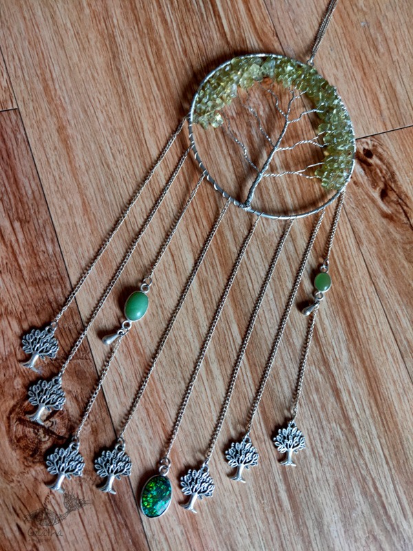 shop handmade stone and metal dream catcher - hangings