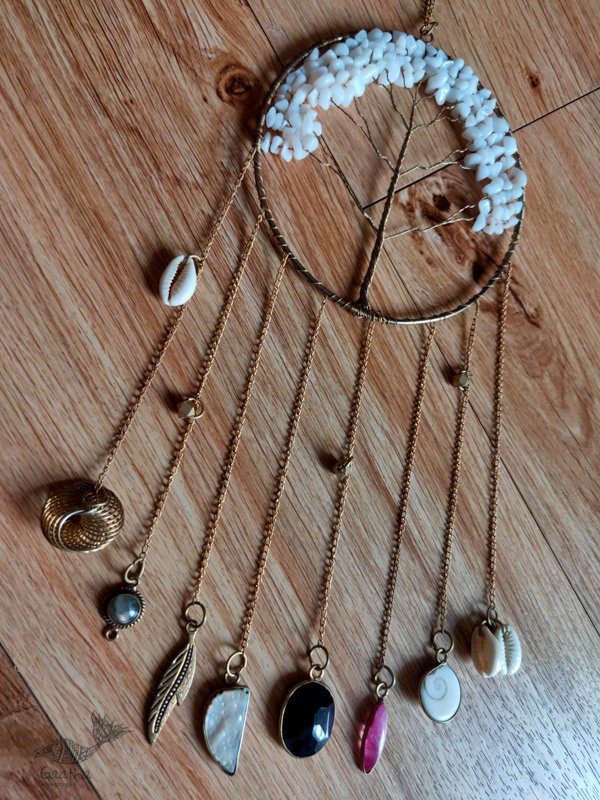 shop handmade stone and metal dream catcher - hangings