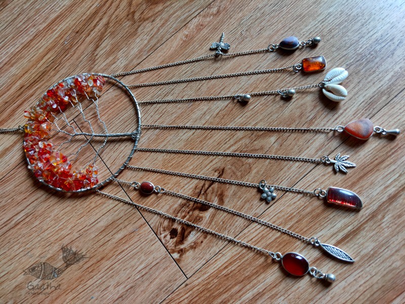 shop handmade stone and metal dream catcher - hangings