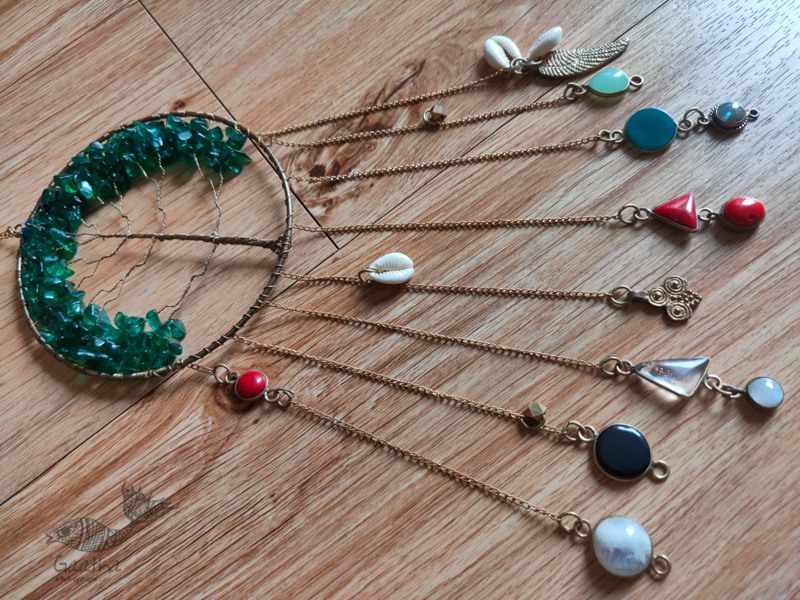 shop handmade stone and metal dream catcher - hangings