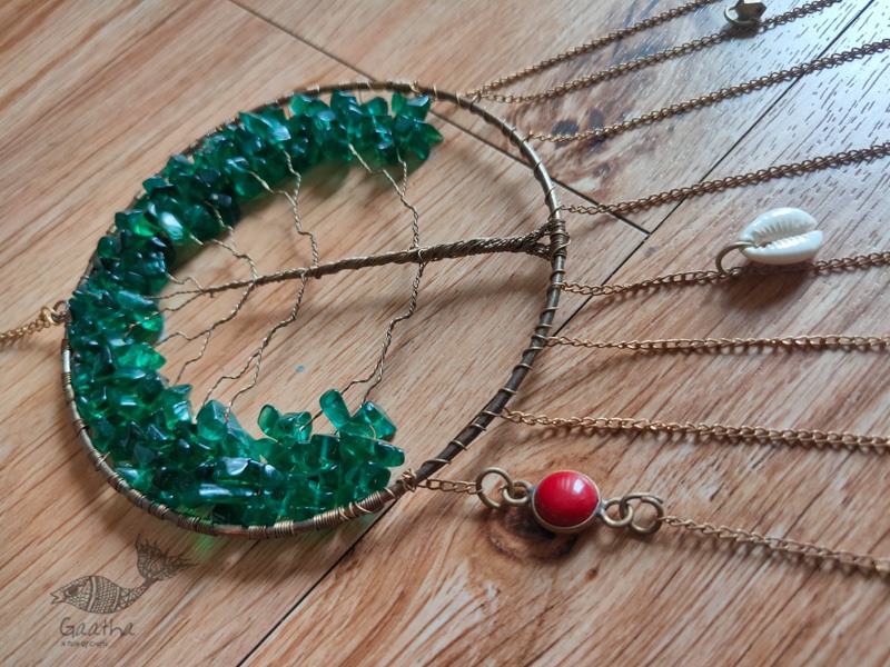 shop handmade stone and metal dream catcher - hangings