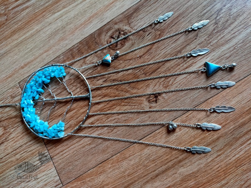 shop handmade stone and metal dream catcher - hangings