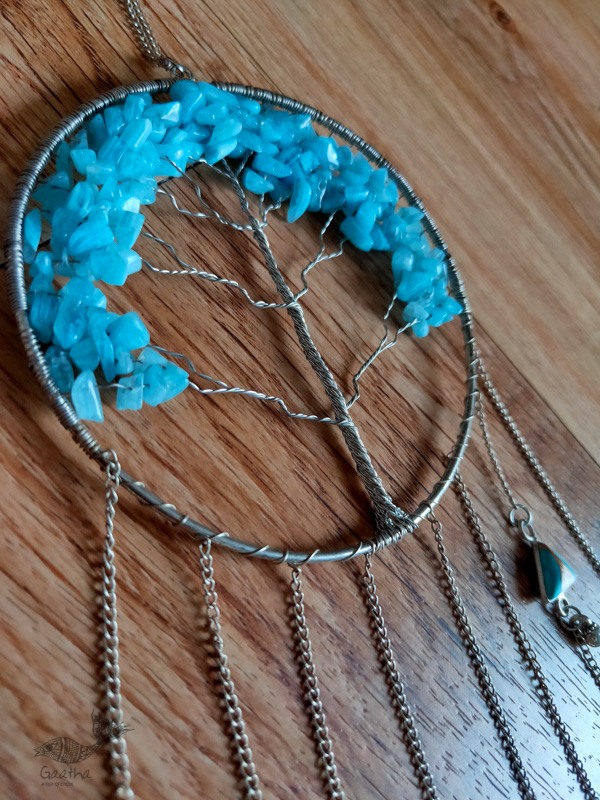 shop handmade stone and metal dream catcher - hangings