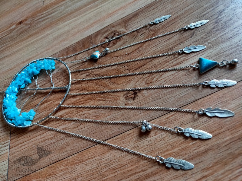 shop handmade stone and metal dream catcher - hangings