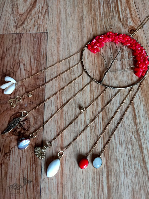 shop handmade stone and metal dream catcher - hangings