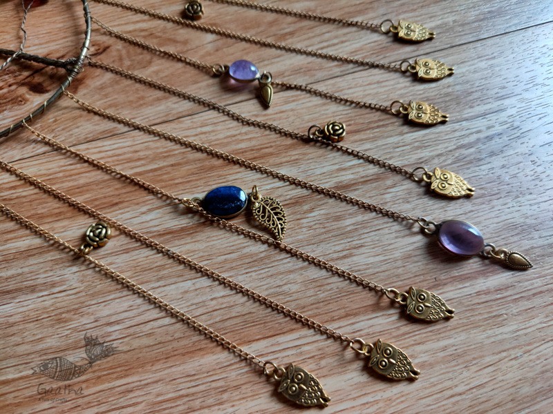 shop handmade stone and metal dream catcher - hangings
