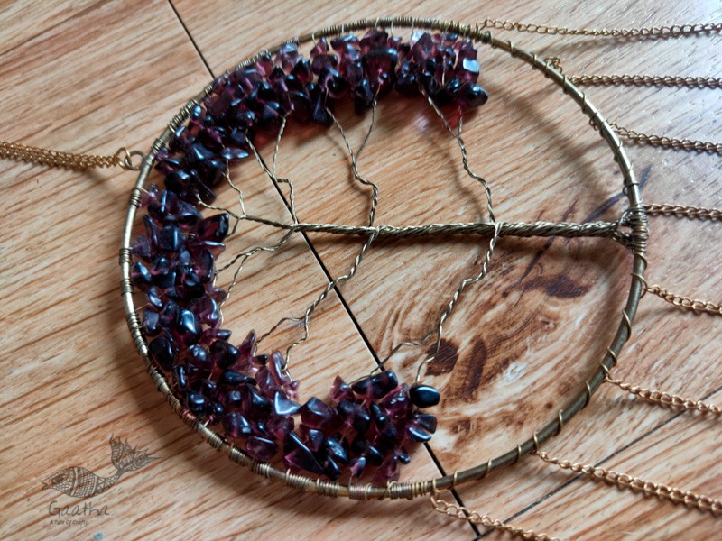 shop handmade stone and metal dream catcher - hangings
