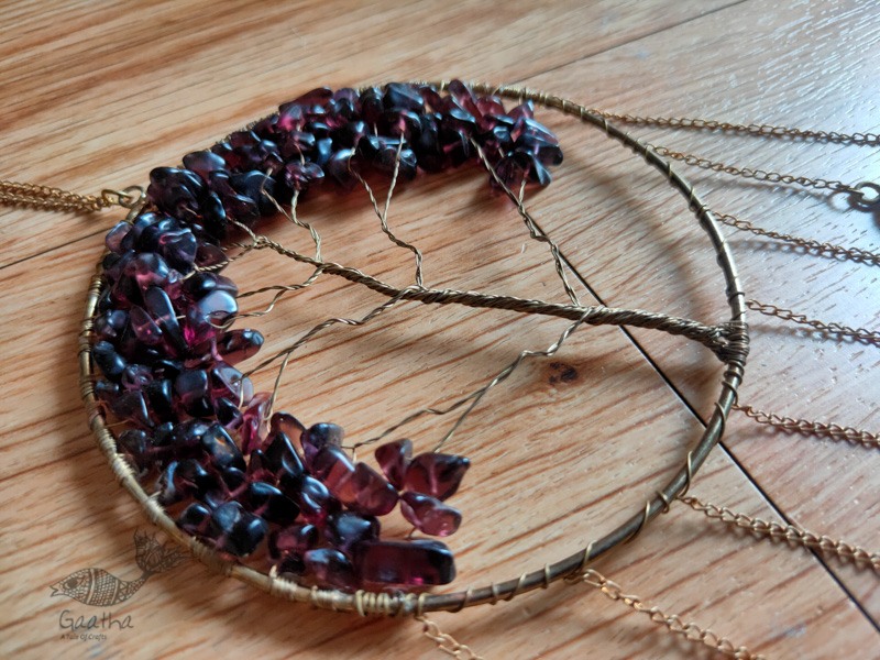 shop handmade stone and metal dream catcher - hangings