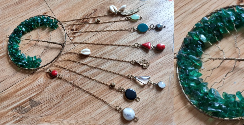 shop handmade stone and metal dream catcher - hangings