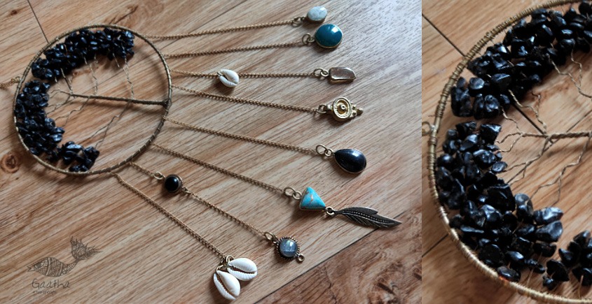 shop handmade stone and metal dream catcher - hangings