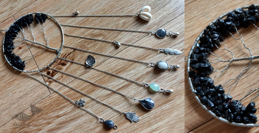 shop handmade stone and metal dream catcher - hangings