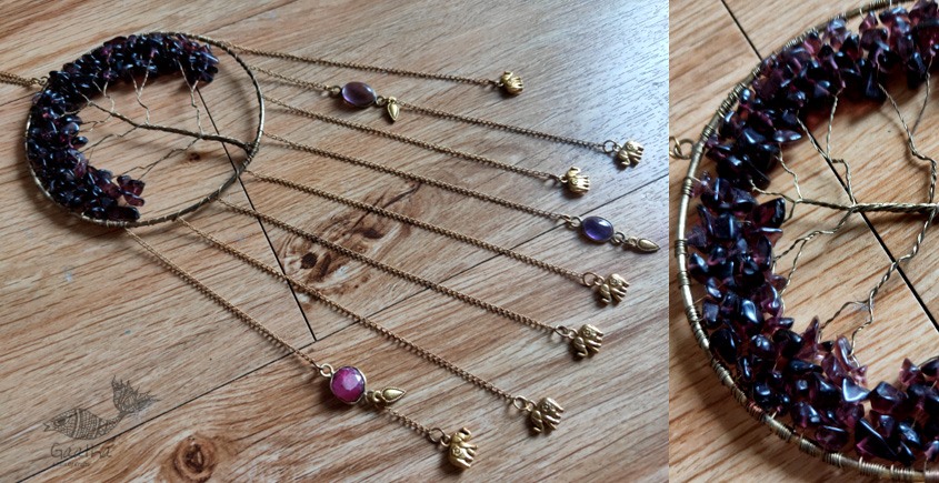 shop handmade stone and metal dream catcher - hangings