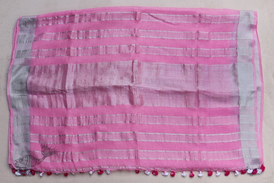 तुलसी ✽ Handloom Linen Saree ✽ 7