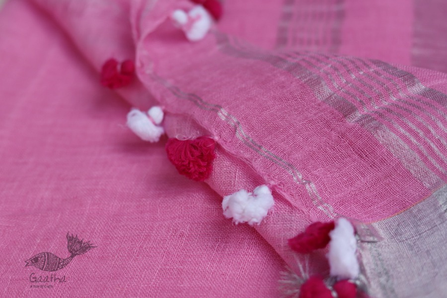 तुलसी ✽ Handloom Linen Saree ✽ 7