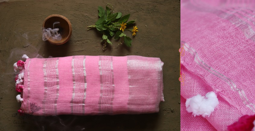 तुलसी ✽ Handloom Linen Saree ✽ 7