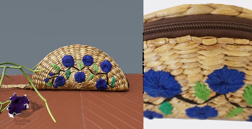Natural handbag, straw beach bag, kauna designer purse