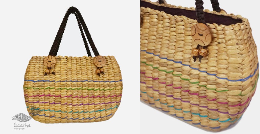 Handbag, hand-woven straw, the perfect gift for boho girls