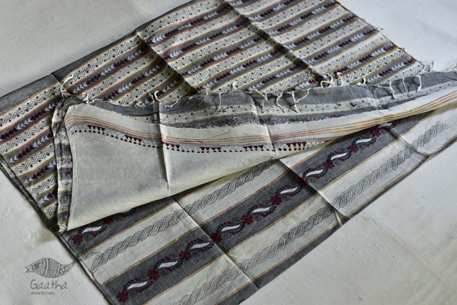 Indrani . इंद्राणी | Handloom Cotton Saree ~ Kantha work ~ 12