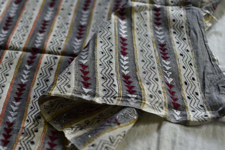 Indrani . इंद्राणी | Handloom Cotton Saree ~ Kantha work ~ 12