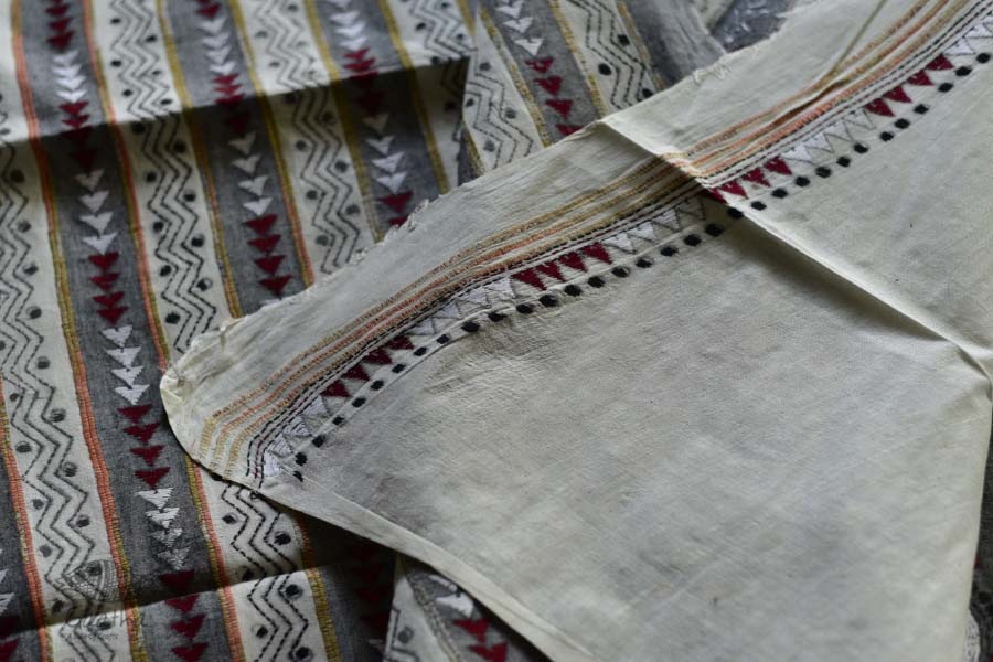 Indrani . इंद्राणी | Handloom Cotton Saree ~ Kantha work ~ 12