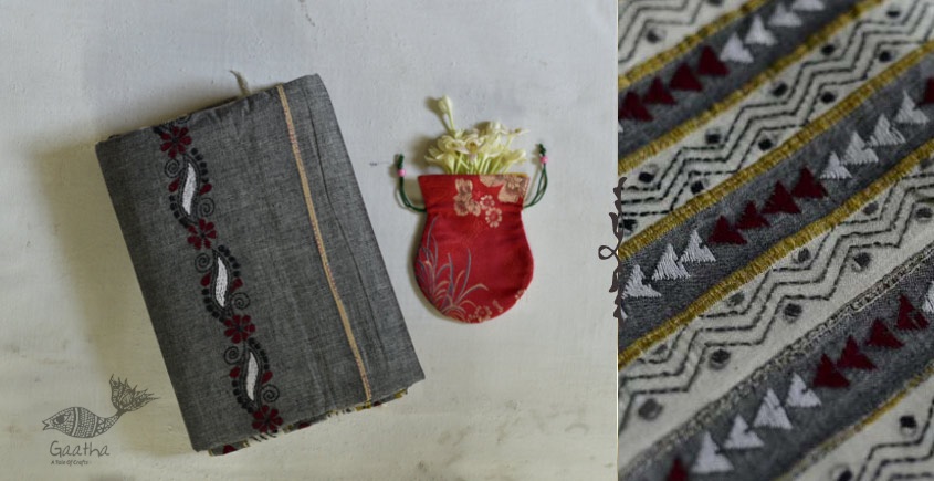 Indrani . इंद्राणी | Handloom Cotton Saree ~ Kantha work ~ 12