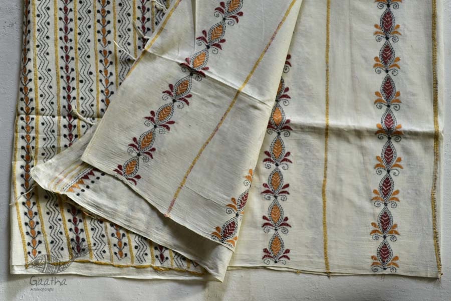 Indrani . इंद्राणी | Handloom Cotton Saree ~ Kantha work ~ 13