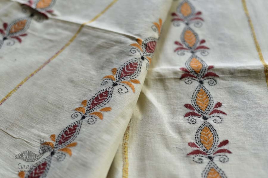 Indrani . इंद्राणी | Handloom Cotton Saree ~ Kantha work ~ 13