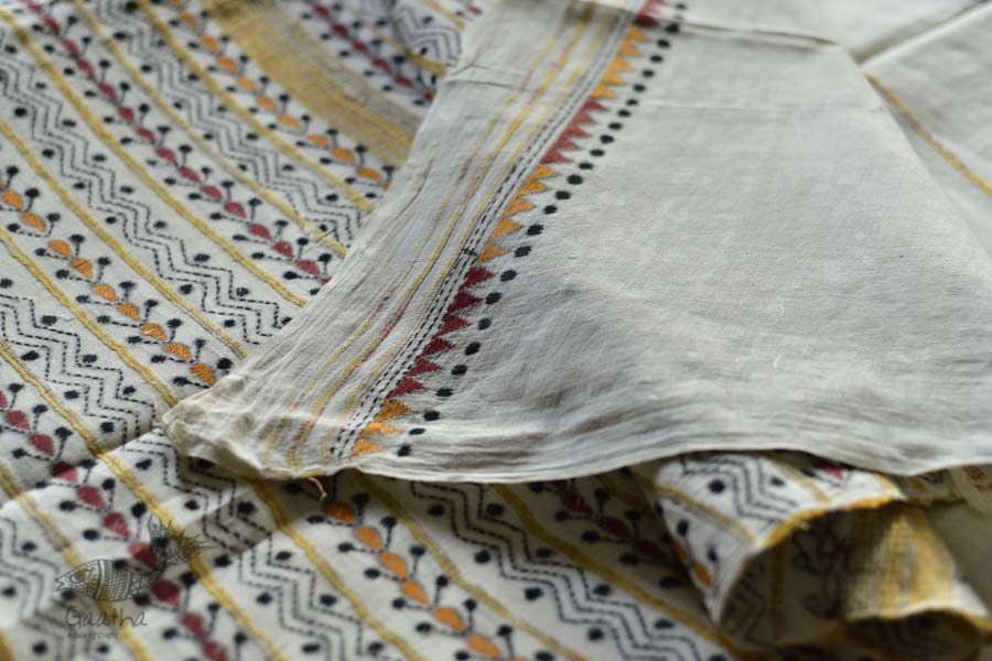 Indrani . इंद्राणी | Handloom Cotton Saree ~ Kantha work ~ 13