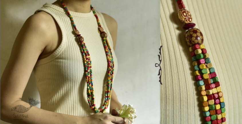 Indrani . इंद्राणी | Wooden Beads Necklace ~ 22