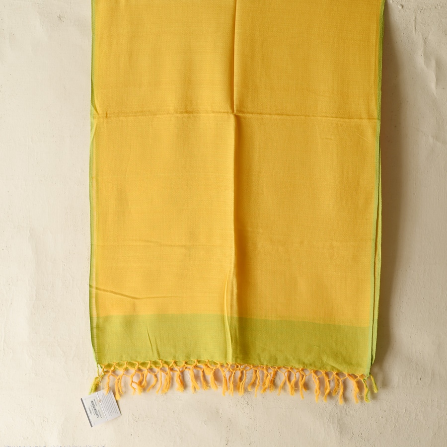 Buy Himalayan Handloom Cotton Stole - Yellow